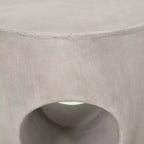 MAYEERTY Table d'appoint d'extérieur élégante, forme de tambour ronde en béton