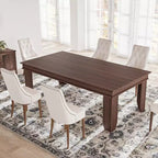 Table de salle à manger de ferme pour 6-8 personnes, tables de cuisine de 180 cm de long avec cadre en bois robuste, grande table à manger rectangulaire de 180 cm pour salle à manger
