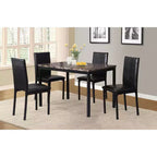 Chaises de salle à manger GDFStudio Noyera en similicuir avec cadre en métal (lot de 4)