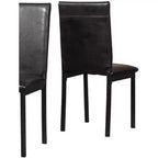 Chaises de salle à manger GDFStudio Noyera en similicuir avec cadre en métal (lot de 4)