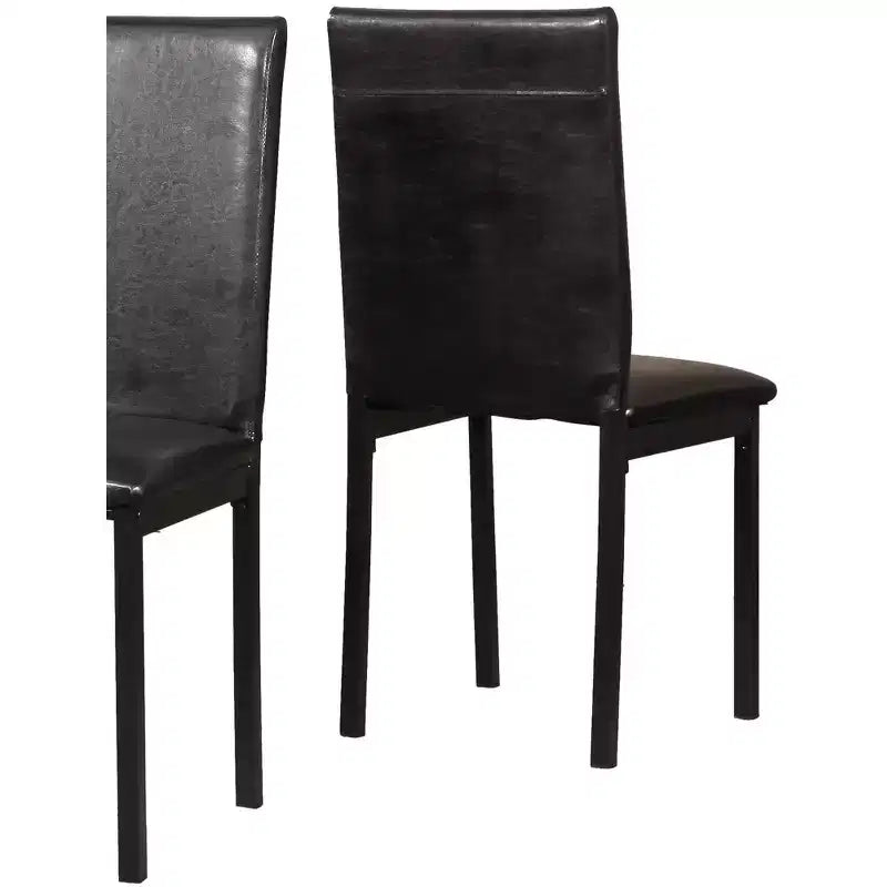 Chaises de salle à manger GDFStudio Noyera en similicuir avec cadre en métal (lot de 4)