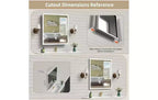 GDFStudio Tomomi 30 Armoire à pharmacie moderne en métal avec miroir, lumières LED et 3 températures de couleur
