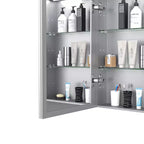 GDFStudio Tomomi 30 Armoire à pharmacie moderne en métal avec miroir, lumières LED et 3 températures de couleur