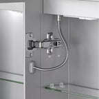 GDFStudio Tomomi 30 Armoire à pharmacie moderne en métal avec miroir, lumières LED et 3 températures de couleur