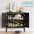 Meuble de rangement en rotin avec étagères réglables, buffet pour entrée, salon et cuisine, 80L x 40l cm