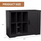 Meuble pour Platine Vinyle de Ferme Acekool, Armoire de Rangement Vinyle Porte Coulissante Noire Peut Contenir 750 Albums, Meuble TV pour Salon