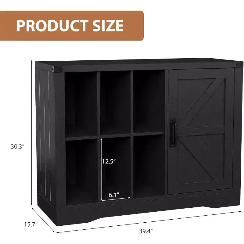 Meuble pour Platine Vinyle de Ferme Acekool, Armoire de Rangement Vinyle Porte Coulissante Noire Peut Contenir 750 Albums, Meuble TV pour Salon