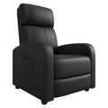 Recliner Chair, Leather Lazy Recliner Ergonomic Adjustable Single Sofa Enhanced with Side Pocket, Tall Back, Wide Arms & Padded Seat for Living Room