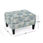 TUYOHW 28 Pouf de rangement moderne en bois avec dessus touffeté à boutons, banc de rangement rectangulaire, repose-pieds pour chambre, salon