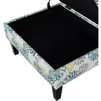 TUYOHW 28 Pouf de rangement moderne en bois avec dessus touffeté à boutons, banc de rangement rectangulaire, repose-pieds pour chambre, salon