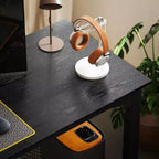 Bureau d'ordinateur industriel de 180 cm, grande table de bureau à domicile avec large plateau et cadre en métal