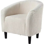 Fauteuil d'appoint en velours COZONY 28, fauteuil club avec dossier en U, accoudoirs incurvés et siège rembourré doux pour salon et chambre à coucher