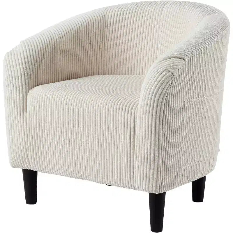 Fauteuil d'appoint en velours COZONY 28, fauteuil club avec dossier en U, accoudoirs incurvés et siège rembourré doux pour salon et chambre à coucher