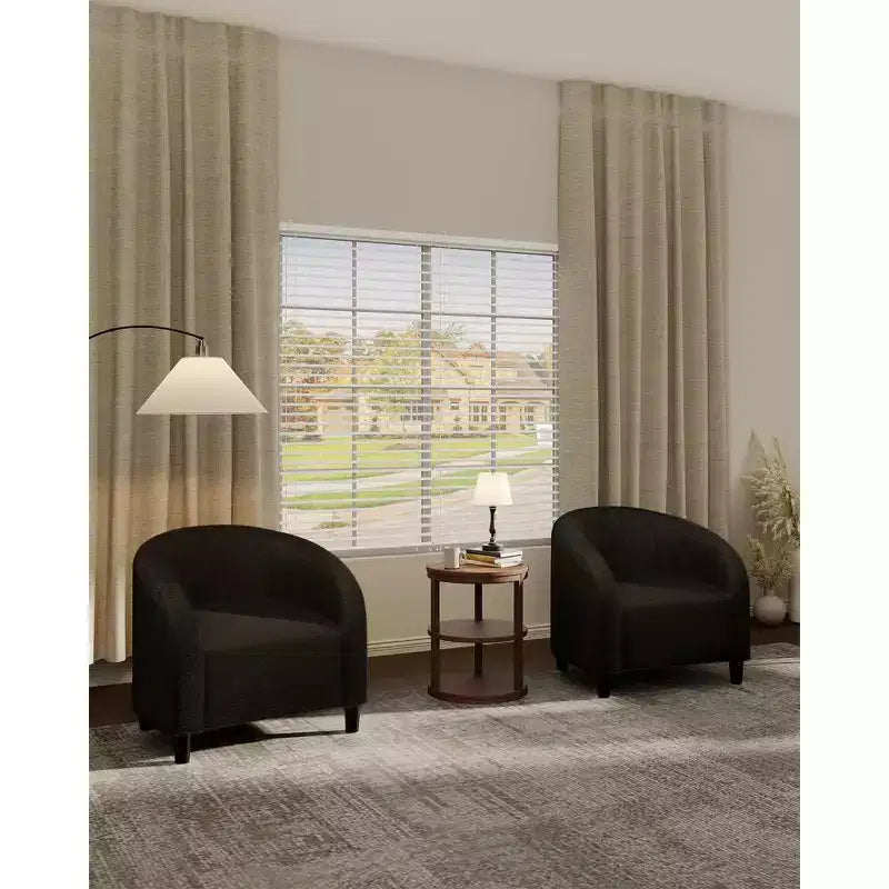 Fauteuil d'appoint en velours COZONY 28, fauteuil club avec dossier en U, accoudoirs incurvés et siège rembourré doux pour salon et chambre à coucher