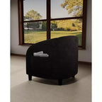 Fauteuil d'appoint en velours COZONY 28, fauteuil club avec dossier en U, accoudoirs incurvés et siège rembourré doux pour salon et chambre à coucher
