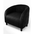 Fauteuil d'appoint en velours COZONY 28, fauteuil club avec dossier en U, accoudoirs incurvés et siège rembourré doux pour salon et chambre à coucher