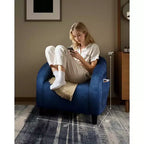 Fauteuil d'appoint en velours COZONY 28, fauteuil club avec dossier en U, accoudoirs incurvés et siège rembourré doux pour salon et chambre à coucher