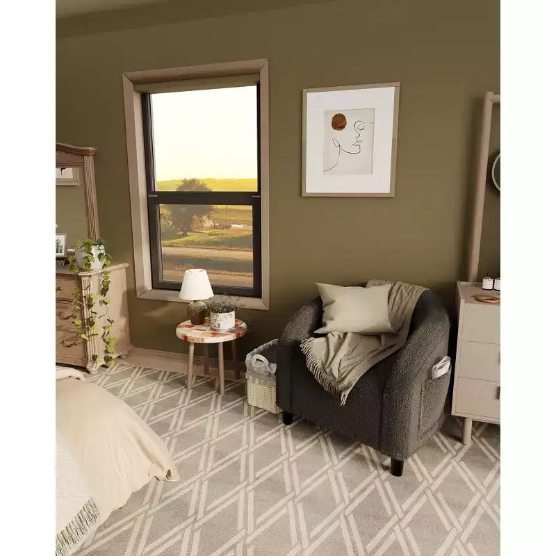 Fauteuil d'appoint en velours COZONY 28, fauteuil club avec dossier en U, accoudoirs incurvés et siège rembourré doux pour salon et chambre à coucher