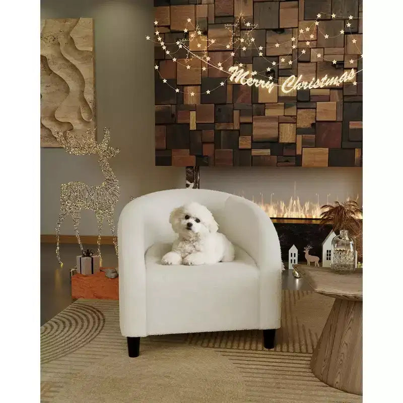 Fauteuil d'appoint en velours COZONY 28, fauteuil club avec dossier en U, accoudoirs incurvés et siège rembourré doux pour salon et chambre à coucher