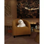 Fauteuil d'appoint en velours COZONY 28, fauteuil club avec dossier en U, accoudoirs incurvés et siège rembourré doux pour salon et chambre à coucher