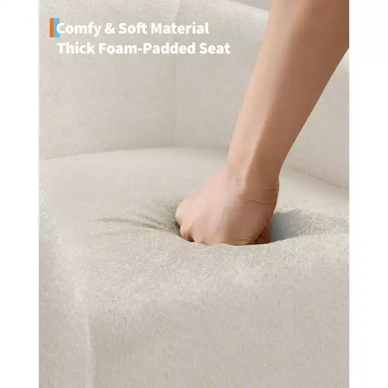 Fauteuil d'appoint en velours COZONY 28, fauteuil club avec dossier en U, accoudoirs incurvés et siège rembourré doux pour salon et chambre à coucher