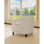 Fauteuil d'appoint en velours COZONY 28, fauteuil club avec dossier en U, accoudoirs incurvés et siège rembourré doux pour salon et chambre à coucher