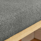 Banc à chaussures MAYEERTY avec cadre en bois et siège rembourré doux pour couloir, salon, petits espaces Gris