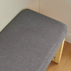 Banc à chaussures MAYEERTY avec cadre en bois et siège rembourré doux pour couloir, salon, petits espaces Gris