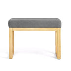 Banc à chaussures MAYEERTY avec cadre en bois et siège rembourré doux pour couloir, salon, petits espaces Gris