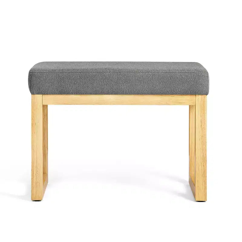 Banc à chaussures MAYEERTY avec cadre en bois et siège rembourré doux pour couloir, salon, petits espaces Gris