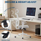 Chaise de Bureau Ergonomique, Chaise de Bureau Confortable avec Appui-tête Rembourré Réglable, Chaises de Jeu Confortables avec Support Lombaire pour Chambre à Coucher, Bureau, Étudiant