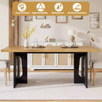 Table à manger de 180 cm, table de cuisine pour 6 à 10 personnes, table de salle à manger rectangulaire pour cuisine, salle de conférence, maison, montage facile