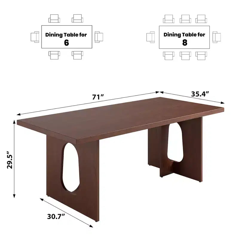 Table à manger de 180 cm, table de cuisine pour 6 à 10 personnes, table de salle à manger rectangulaire pour cuisine, salle de conférence, maison, montage facile