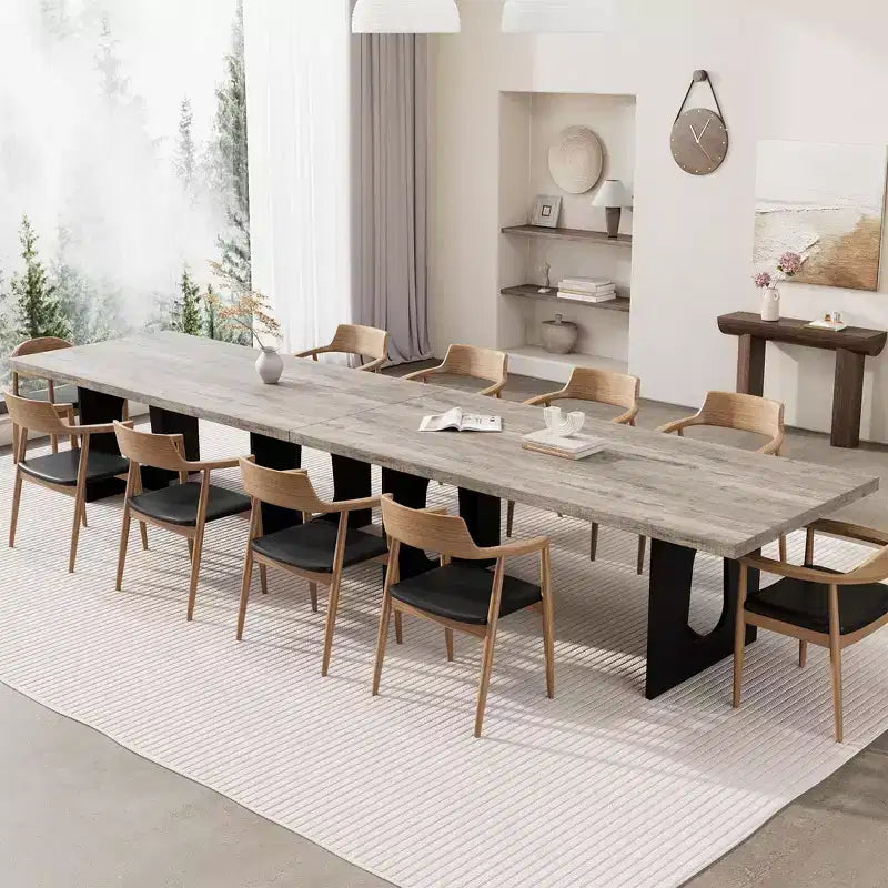 Table à manger de 180 cm, table de cuisine pour 6 à 10 personnes, table de salle à manger rectangulaire pour cuisine, salle de conférence, maison, montage facile