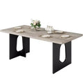 71 Inch Dining Table, Kitchen Table for 6-10 People, Rectangular Dinner Table for Kitchen, Conference Room, Home, Easy Assembly