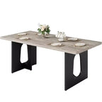 71 Inch Dining Table, Kitchen Table for 6-10 People, Rectangular Dinner Table for Kitchen, Conference Room, Home, Easy Assembly