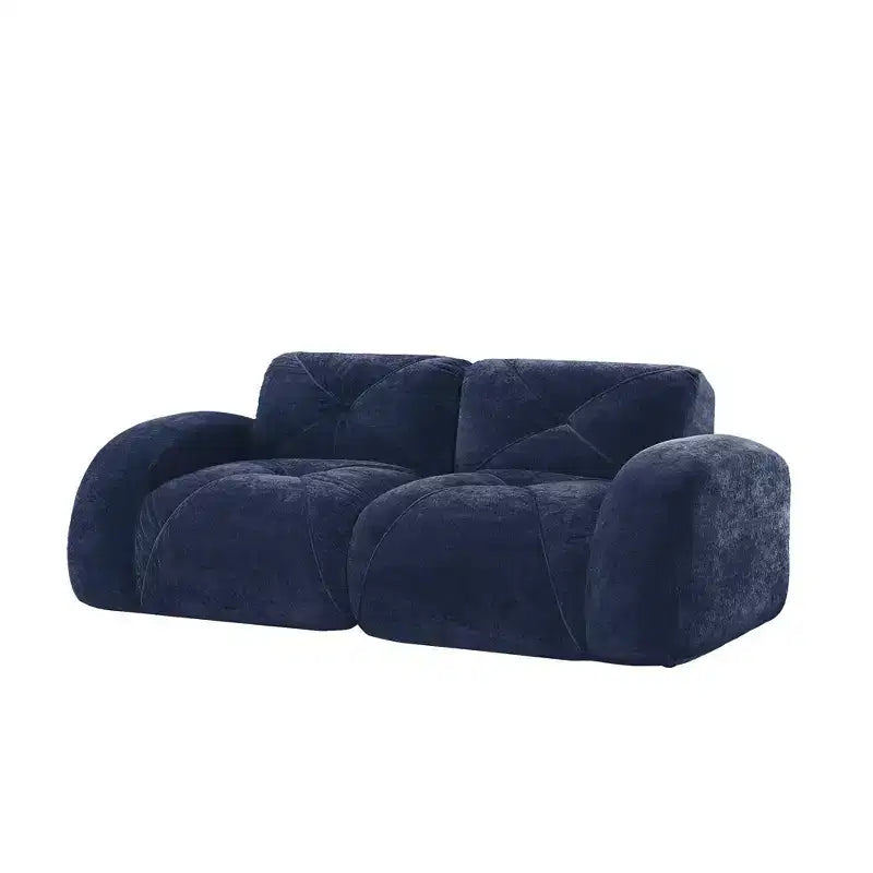 Canapés 2 places capitonnés Clihome avec canapé sans accoudoirs, tissu velours doux, conception antidérapante inférieure, éponge haute densité 32D, conception ergonomique du bas