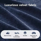Canapés 2 places capitonnés Clihome avec canapé sans accoudoirs, tissu velours doux, conception antidérapante inférieure, éponge haute densité 32D, conception ergonomique du bas