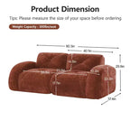 Canapés 2 places capitonnés Clihome avec canapé sans accoudoirs, tissu velours doux, conception antidérapante inférieure, éponge haute densité 32D, conception ergonomique du bas