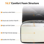 Canapés 2 places capitonnés Clihome avec canapé sans accoudoirs, tissu velours doux, conception antidérapante inférieure, éponge haute densité 32D, conception ergonomique du bas