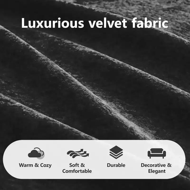 Canapés 2 places capitonnés Clihome avec canapé sans accoudoirs, tissu velours doux, conception antidérapante inférieure, éponge haute densité 32D, conception ergonomique du bas