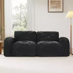 Clihome 2-Seater Tufted Sofa Couches with boneless Sofa,Soft Velvet Fabric,Bottom Anti-Slip Design,32D High Density Sponge,Ergonomic Design Bottom