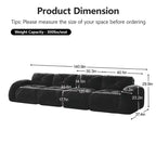 Clihome 140Tissu en Velours Doux,Canapé Désossé capitonné,Éponge Haute Densité 32D,Fond Design Ergonomique,Fond Antidérapant,Pour Salons