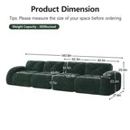 Clihome 140Tissu en Velours Doux,Canapé Désossé capitonné,Éponge Haute Densité 32D,Fond Design Ergonomique,Fond Antidérapant,Pour Salons