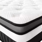 Matelas hybride Queen 14 pouces en boîte, fermeté moyenne, mousse à mémoire de forme et ressorts ensachés individuels, matelas sans fibre de verre, respirant, CertiPUR-US
