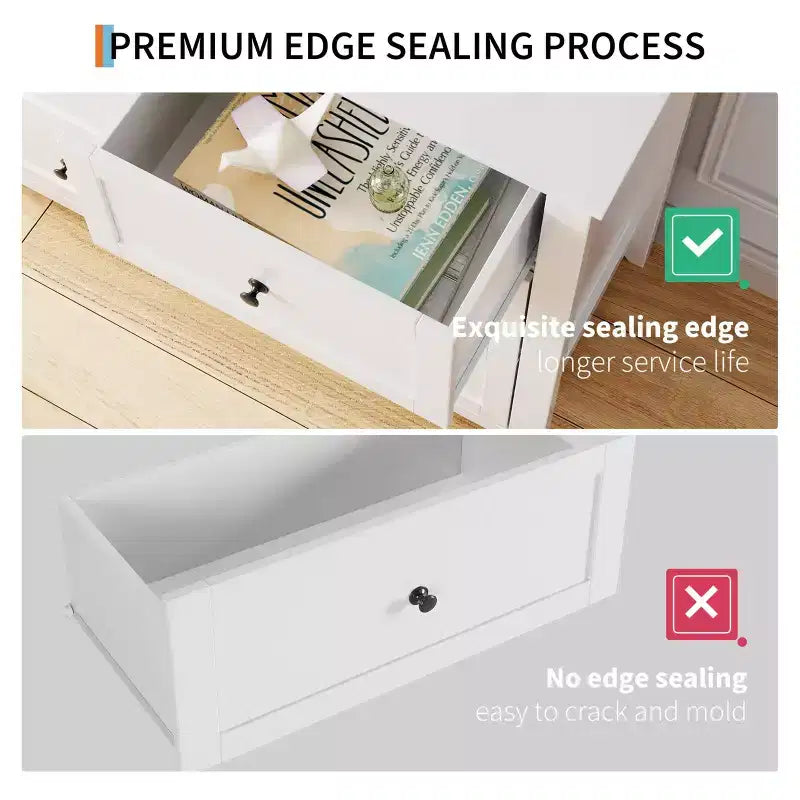 Commode à 6 tiroirs pour chambre, commode de rangement moderne de 54 pouces pour vêtements, commode de rangement avec tiroirs profonds pour salon, couloir