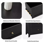 Commode à 6 tiroirs pour chambre, commode de rangement moderne de 54 pouces pour vêtements, commode de rangement avec tiroirs profonds pour salon, couloir
