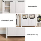 Bibliothèque double large de 70,7 pouces de haut avec portes et étagères réglables, bibliothèque de ferme à 5 niveaux avec armoire et double rangement pour salon, bureau.
