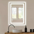 TUYOHW Anti-Fog Bathroom Mirror with LED Lights,Smart Mirror with 3 Lighting Modes & Dual Light Source(4 sizes)