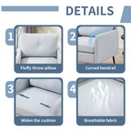 Fauteuil d'appoint en chenille TUYOHW, fauteuil club en tissu avec pieds en métal noir, patins antidérapants, fauteuil simple pour salon, chambre, salle à manger